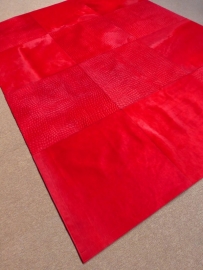 Red Patchwork Rug, 180 x 240 cm