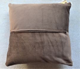Brown-White Cowhide Cushion (481)