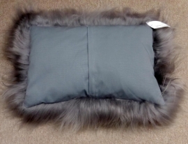 Grey Silver Icelandic Sheepskin Cushion