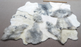 White-Grey Blizzard Sheepskin Rug, +/- 170 x 210 cm (12)