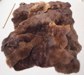 Bruin Schapenvacht Tapijt, +/- 165 x 210 cm (13)