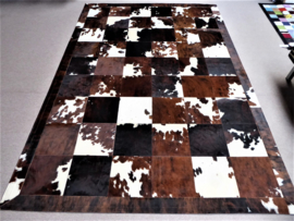 Bruin-Wit Patchwork Koeienhuid Tapijt, 200 x 290 cm (1)