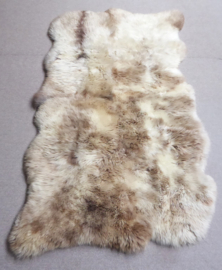 Beige Sheepskin Rug, Quadruple, 115 x 200 cm