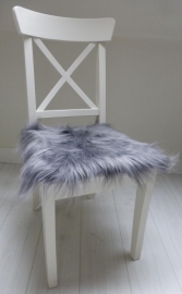 Chair Pad Icelandic Sheepskin, Silver grey, Long wool