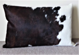 Brown-White Cowhide Cushion (202)