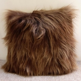 Rusty Brown Icelandic Sheepskin Cushion