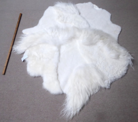 White Blizzard Sheepskin Rug, +/- 140 x 140 cm (90)