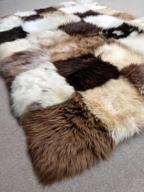 Sheepskin Rug Natural Mix, 150 x 210 cm