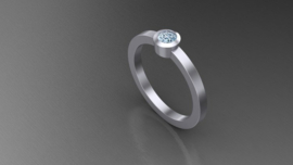 Round 0.21ct Fancy Blue VVS2