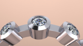 Gouden Alliance ring met diamant