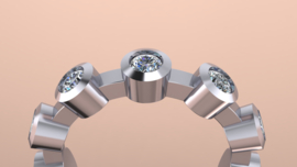 Gouden Alliance ring met diamant