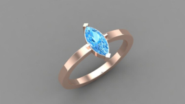 Marquise 0.51ct Fancy Intense Blue VS1