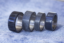 Denim ring Gematteerd