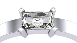 Radiant 0.37ct Fancy Light Gray