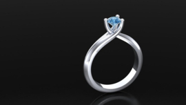 Round 0.50ct Fancy Blue SI1 VG VG VG Faint