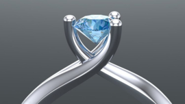 Round 0.50ct Fancy Blue SI1 VG VG VG Faint