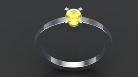 Oval 0.33ct Fancy Light Yellow VS1