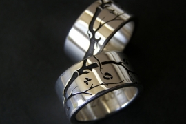 Cherry blossom ringen made by Kool Design