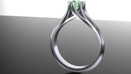 Round 0.72ct Fancy Intense Green VS1