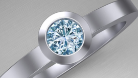 Round 0.21ct Fancy Blue VVS2