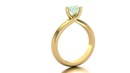 Round 0.57ct Fancy Green VS1