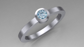 Round 0.21ct Fancy Blue VVS2