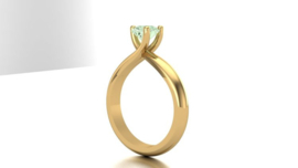 Round 0.57ct Fancy Green VS1