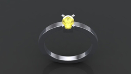 Oval 0.33ct Fancy Light Yellow VS1