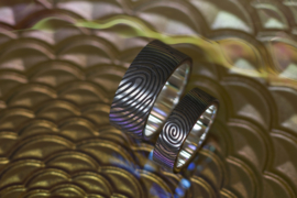 360c Vingerafdruk ringen met zilveren binnenzijde