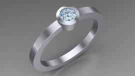Round 0.21ct Fancy Blue VVS2