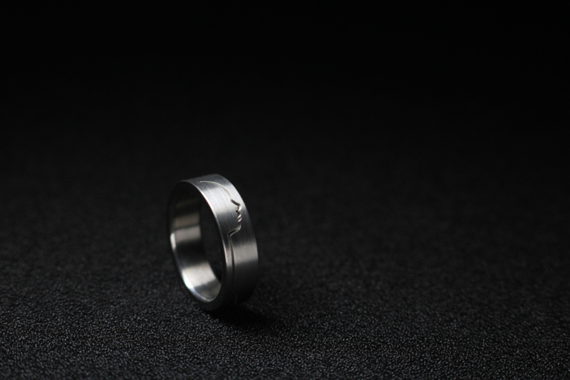 Titanium profiel ring