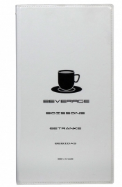 Witte drankkaart A5 lang, Design (MC-TRBC-WT)