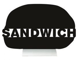 6x tafel-krijtbordje op aluminium voet Sandwich (FBTA-SANDWICH)