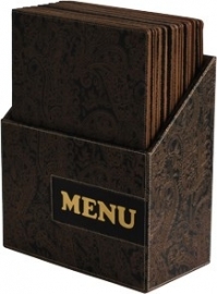 Luxe menukaarten box inclusief 10 menukaarten uit de Design serie, Paisley (MC-BOX-DRA4-Paisley)
