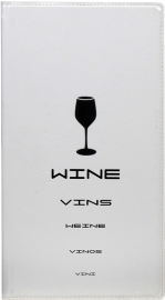 Witte wijnkaart A5 lang, Design (MC-TRWC-WT)
