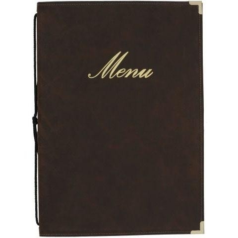 Bruine menukaart Classic A4 (MC-CRA4-BR)