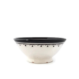 Saladeschaal - 30 cm | Zwart-wit