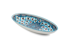 Ovale schaal turquoise fine