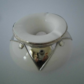 Marokkaanse asbak Sahara L - wit/zilver