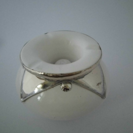 Marokkaanse asbak Sahara L - wit/zilver