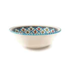 Saladeschaal turquoise blue fine - M