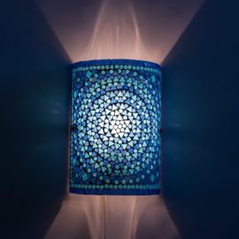 Wandlamp - Glasmozaiek | blauw