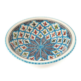 Saladeschaal turquoise blue fine - M