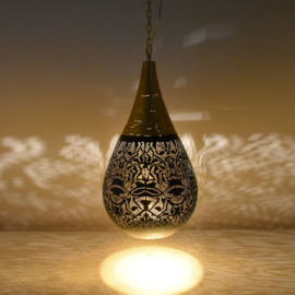 Hanglamp filigrain - wire | zwart/goud - groot