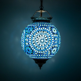 Hanglamp L - Glasmozaiek TD | blauw