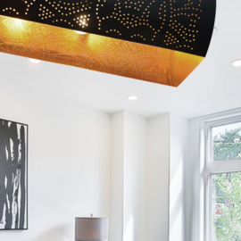 Hanglamp filigrain - horizontaal | zwart/goud