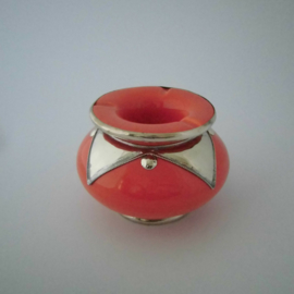 Marokkaanse asbak Sahara L - oranje/zilver