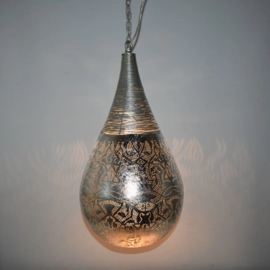 Hanglamp filigrain - wire | vintage zilver - groot