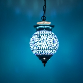 Hanglamp S - Glasmozaiek | blauw