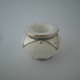 Marokkaanse asbak Sahara L - wit/zilver